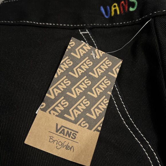 Vans Brighton Black Skater Flower Embroidered Mini Skirt Women Size Large - Picture 6 of 7